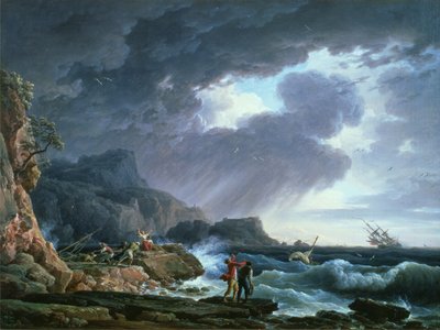 海嵐、1752 作： Claude Joseph Vernet